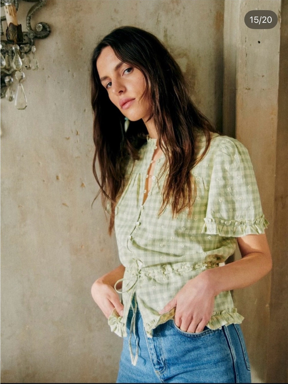 SHENALI SHIRT size 4. In pattern sun embroidered - Picture 2 of 8